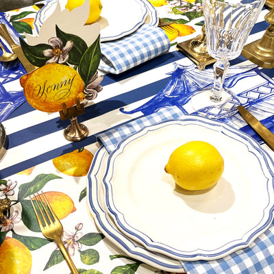 Blue and Lemons Table Decor