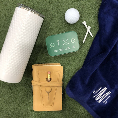 monogrammed golf towel on barquegifts.com