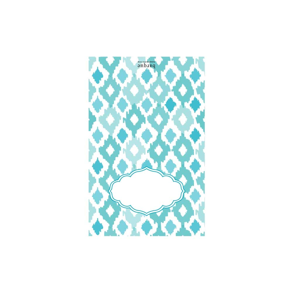 Turquoise Ikat Folded Note - Barque Gifts