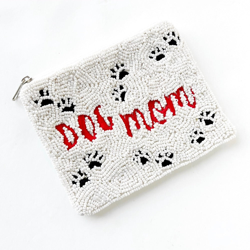 dog mom beaded coin bag on barquegifts.com