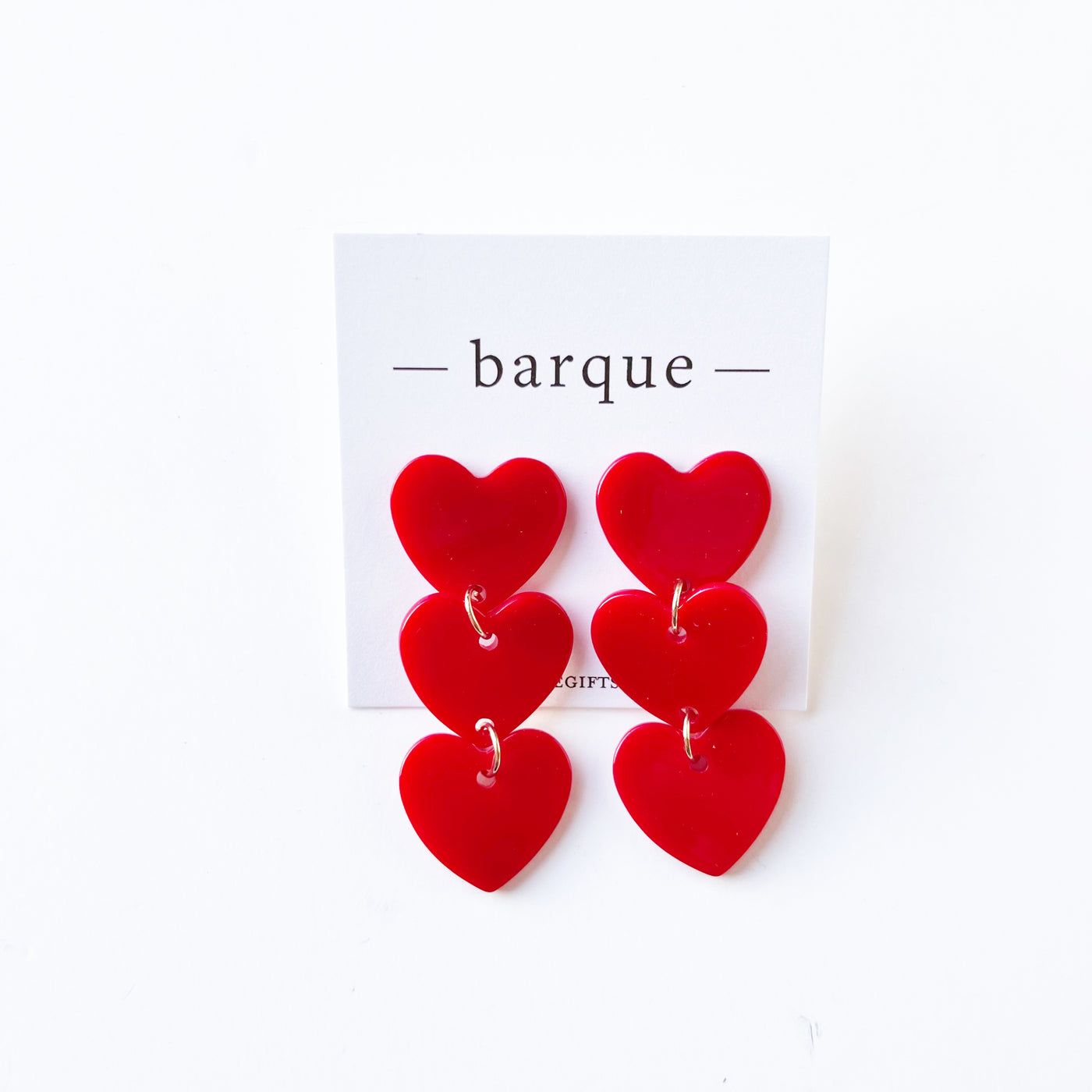 3-Tier Heart Earrings