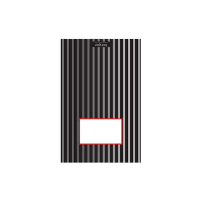 Black Pinstripe Folded Note - Barque Gifts