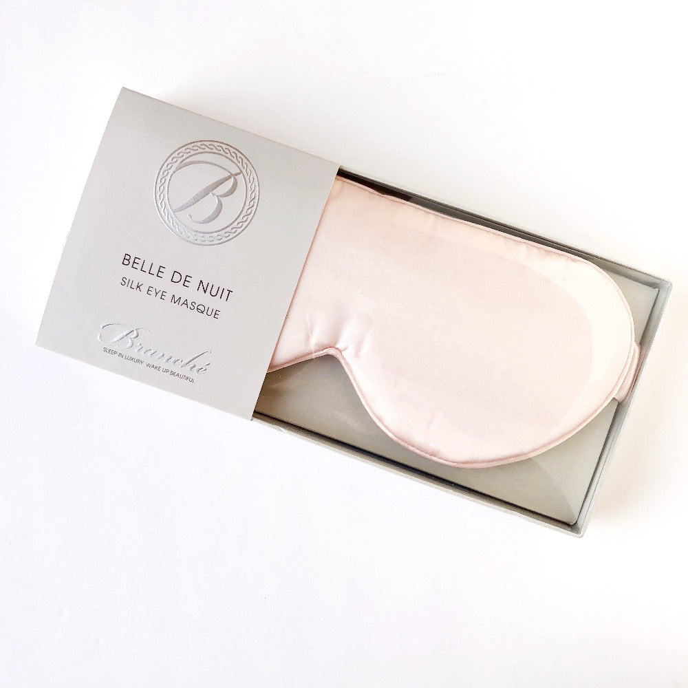 blush silk eye mask on barquegifts.com