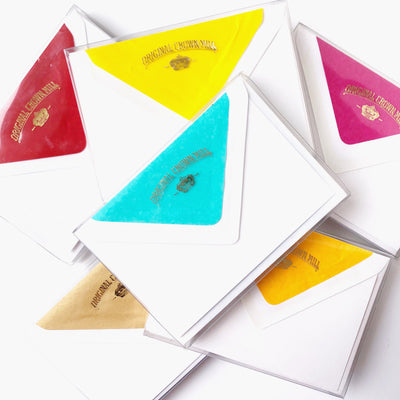 Flat Note Card w/Tissue Lined Envelope (box of 10) - Barque Gifts