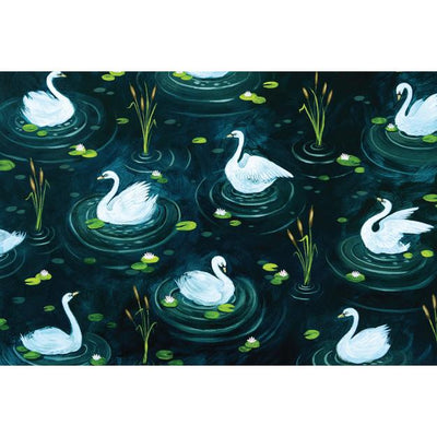 swan and water lily paper table decorations on barquegifts.com