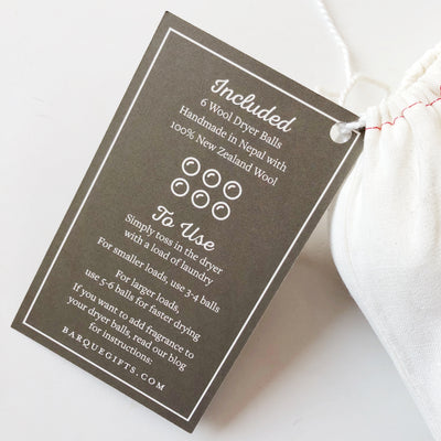 Wool Dryer Balls (Set of 6) - Barque Gifts