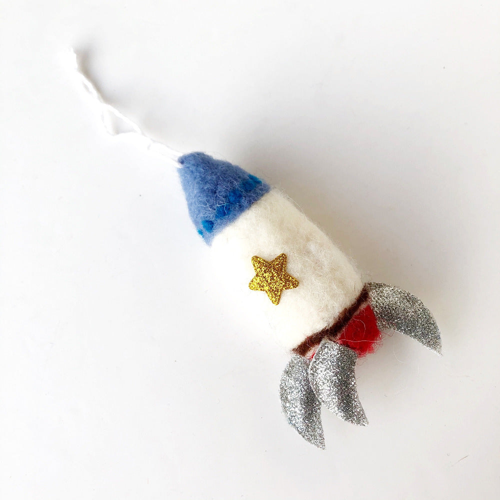 felt rocket ornaments on barquegifts.com