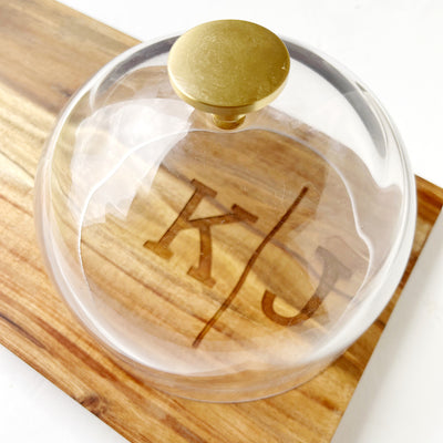 Glass Dome with Gold Handle