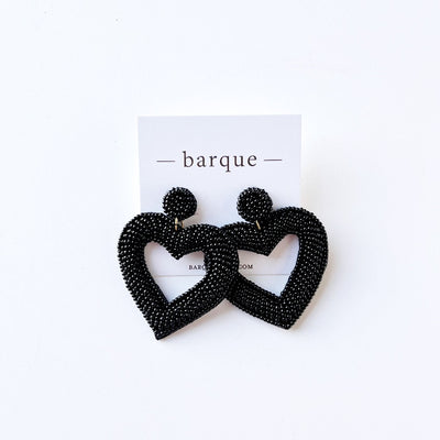 beaded heart earrings on barquegifts.com