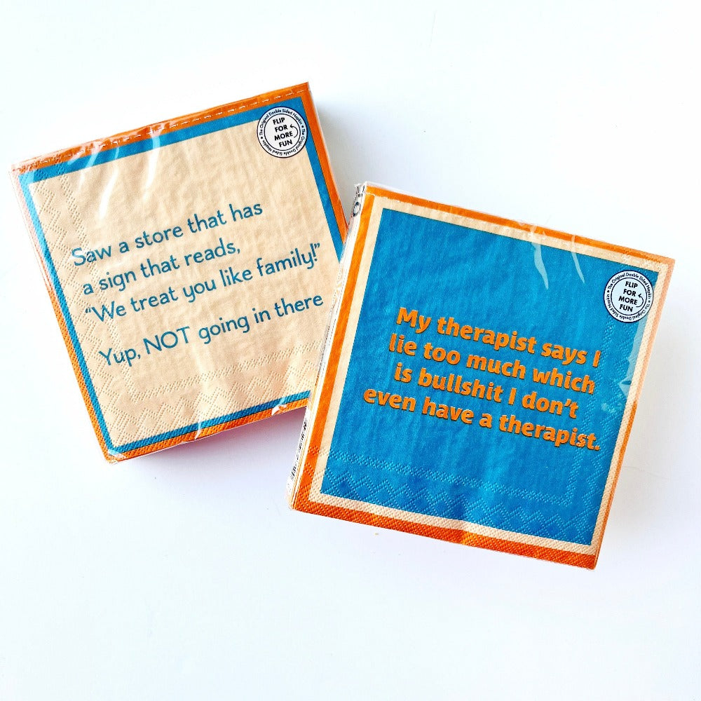 Therapist/Like Family Funny Beverage Napkins