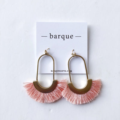 pink u fan earrings on barquegifts.com