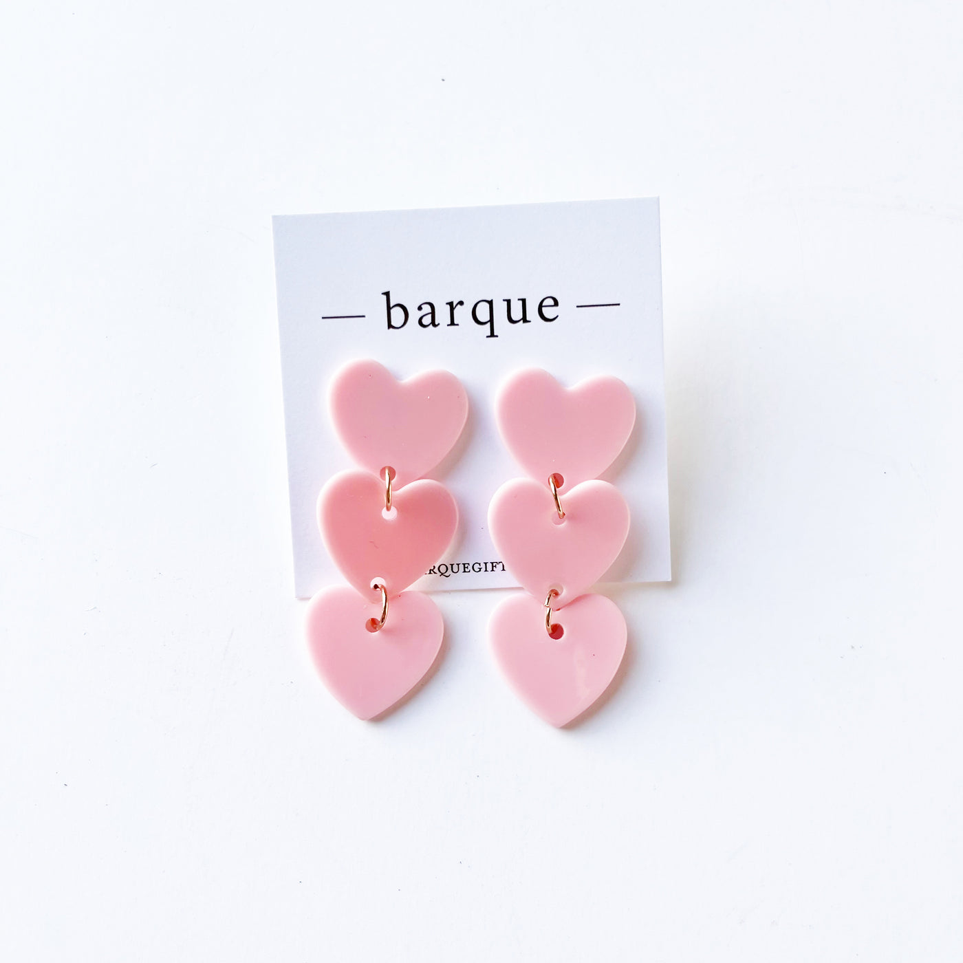 3-Tier Heart Earrings