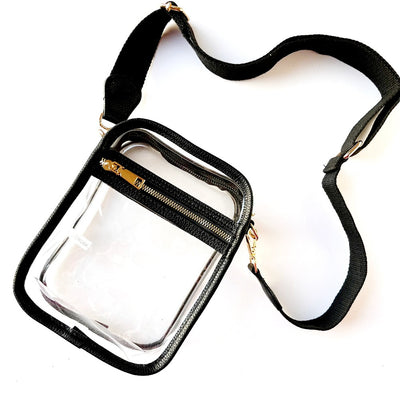 Clear Crossbody w/Zippered Pocket