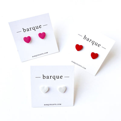 heart stud earrings on barquegifts.com