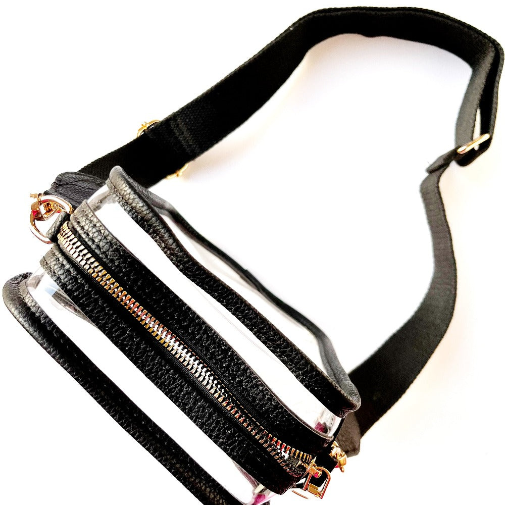 Clear Crossbody w/Zippered Pocket