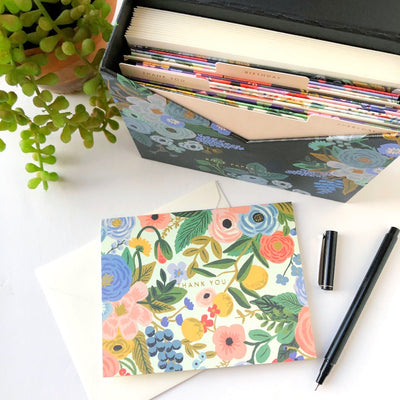 rifle paper co mixed florals essentials card box on barquegifts.com