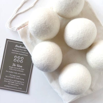 Wool Dryer Balls (Set of 6) - Barque Gifts