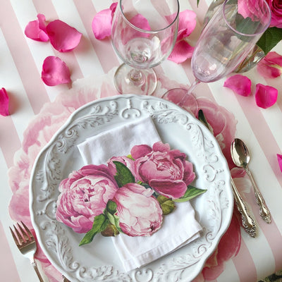 peony paper table decorations on barquegifts.com