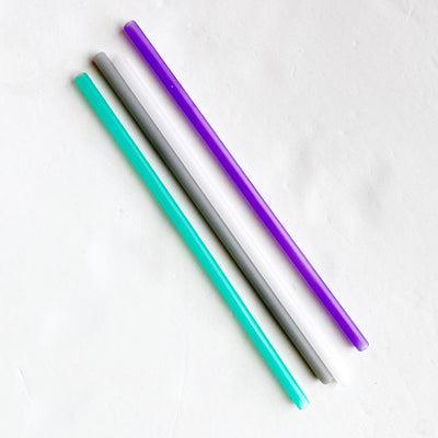 Extra Long Silicone Straws - Pack of 4