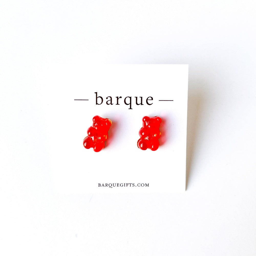 gummy bear stud earrings on barquegifts.com