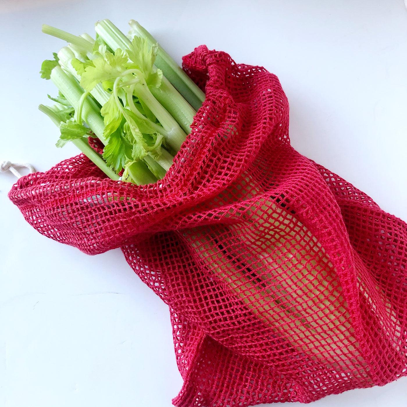 Chili Pepper Large Mesh Produce Bag - 100% Cotton - Barque Gifts