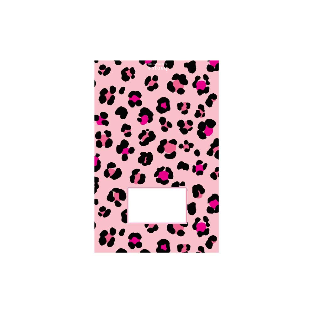 Pink Leopard Folded Note - Barque Gifts