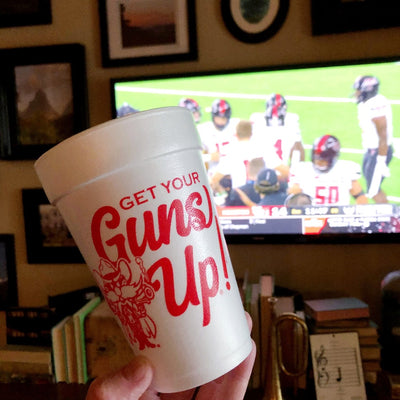 guns up foam cups on barquegifts.com