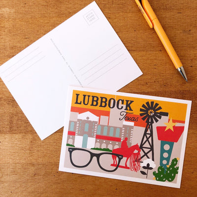 lubbock texas postcard on barquegifts.com