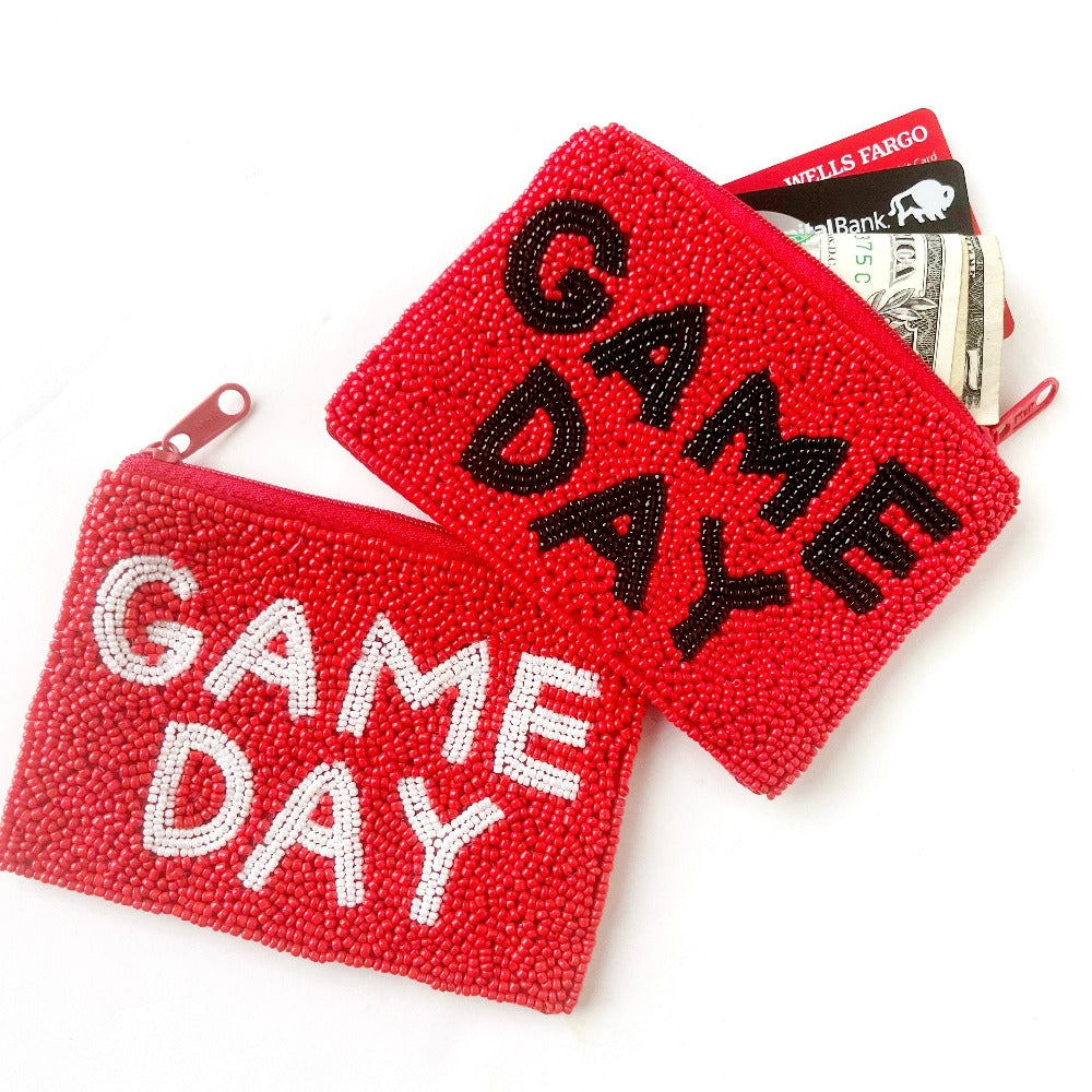 game day mini beaded coin bag on barquegifts.com