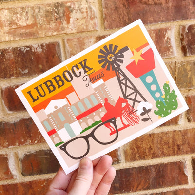 lubbock texas postcard on barquegifts.com
