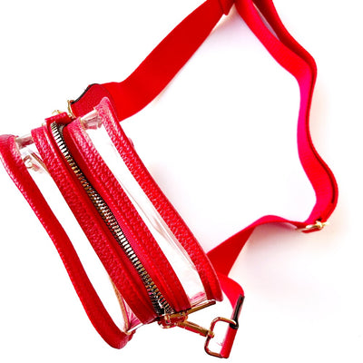 Clear Crossbody w/Zippered Pocket