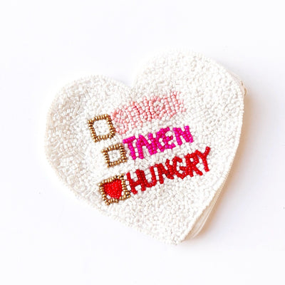 single taken hungry beaded coin bag on barquegifts.com