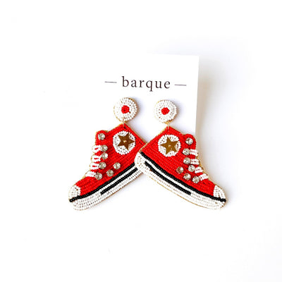 beaded sneaker earrings on barquegifts.com