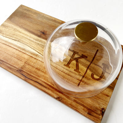 Glass Dome with Gold Handle