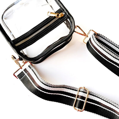 Clear Crossbody w/Zippered Pocket