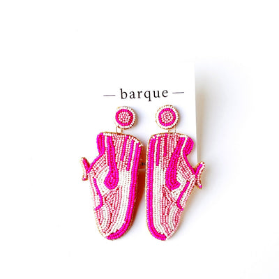 beaded sneaker earrings on barquegifts.com