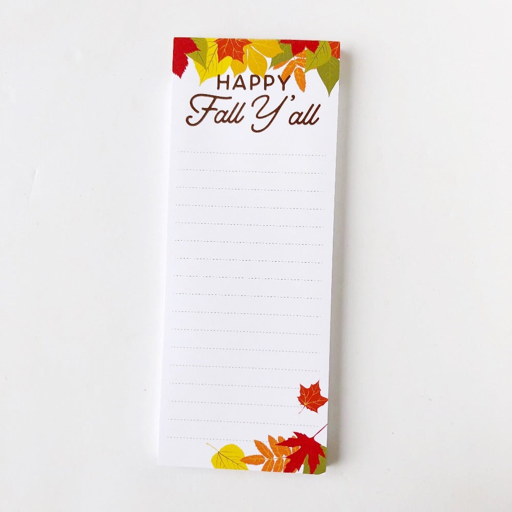 happy fall y'all notepad on barquegifts.com