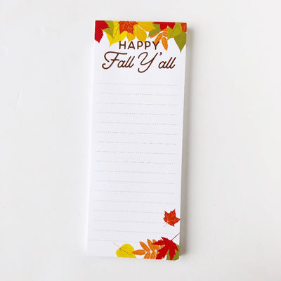 happy fall y'all notepad on barquegifts.com
