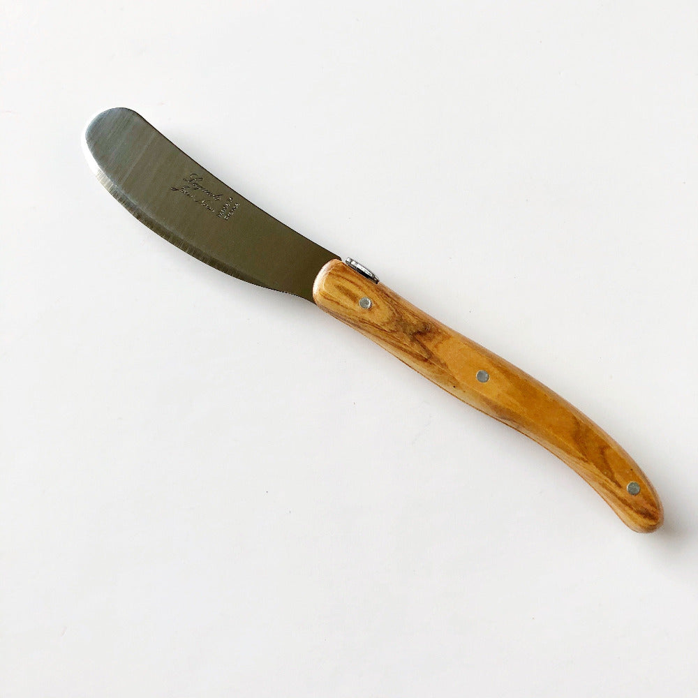 olive wood cheese spreader on barquegifts.com