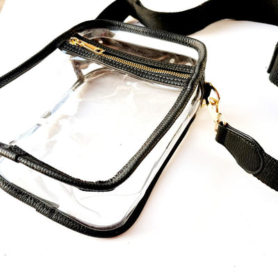 Clear Crossbody w/Zippered Pocket