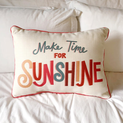 make time for sunshine pillow on barquegifts.com