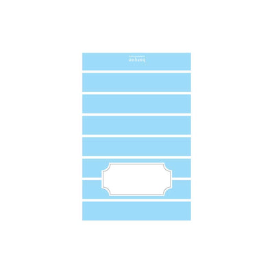 Light Blue Stripe Folded Note - Barque Gifts