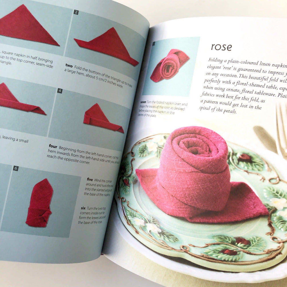 the art of napkin folding on barquegifts.com