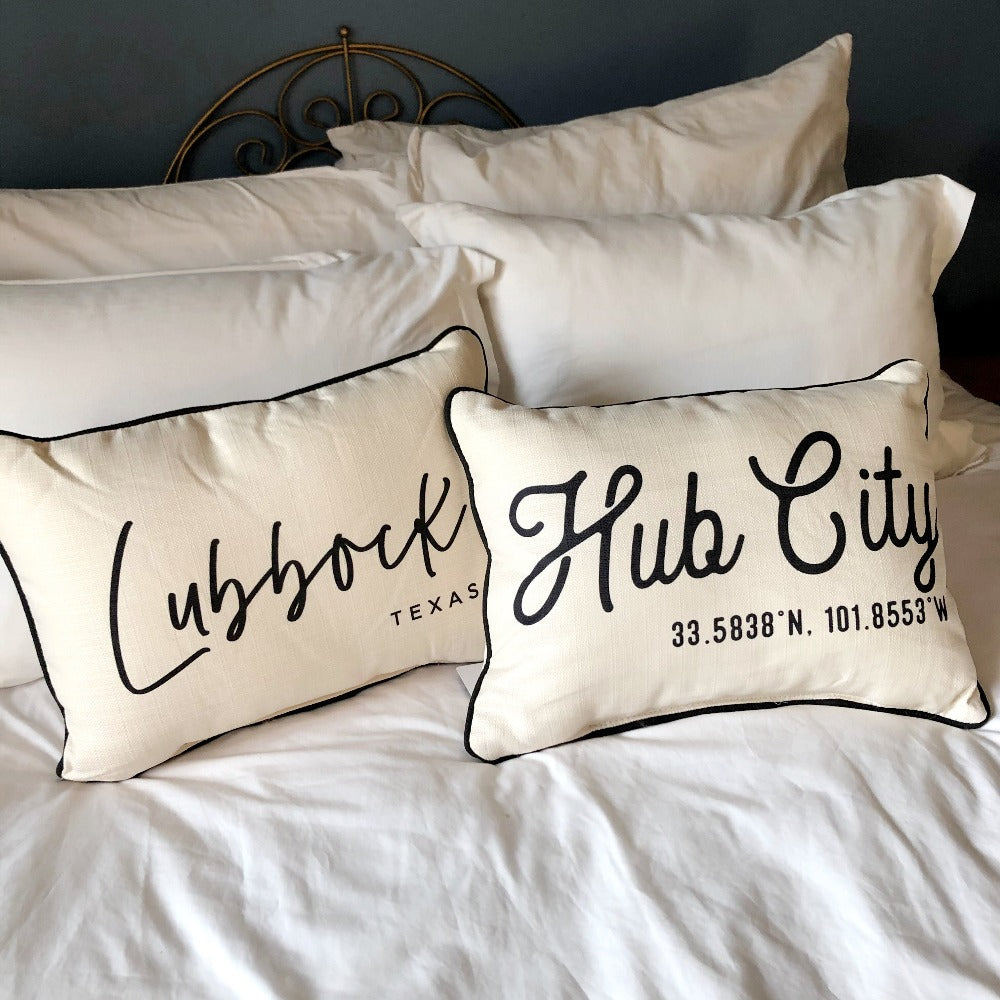 lubbock and hub city pillows on barquegifts.com