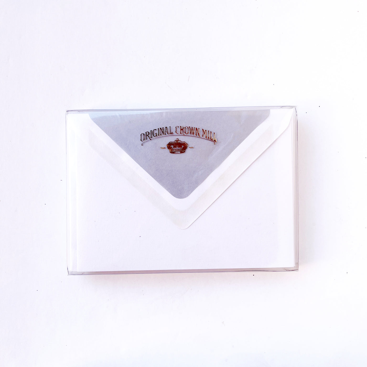 Flat Note Card w/Tissue Lined Envelope (box of 10)