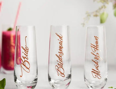 Bridal Champagne Flutes (Set of 8)