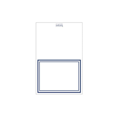 Navy Border Folded Note - Barque Gifts
