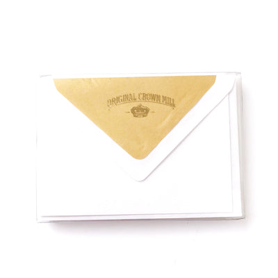 Flat Note Card w/Tissue Lined Envelope (box of 10) - Barque Gifts