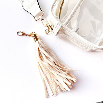 Rectangular Clear Crossbody w/Tassel