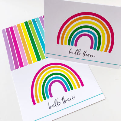 Hello There Rainbow Folded Notes - Barque Gifts